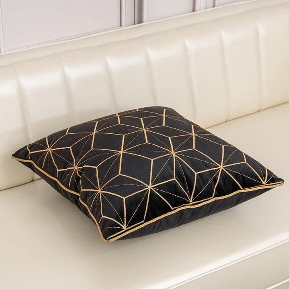Geometric Velvet Pillow Cover 20 x 20 - Picture 1 of 4